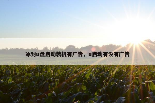 冰封u盘启动装机有广告，u启动有没有广告