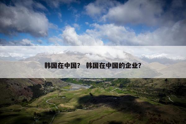 韩国在中国？ 韩国在中国的企业？