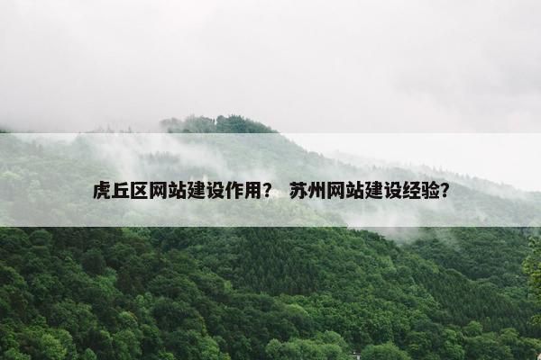 虎丘区网站建设作用？ 苏州网站建设经验？