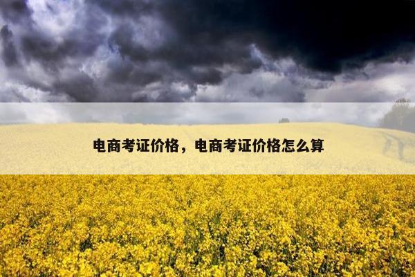电商考证价格,电商考证价格怎么算 电商考证价格,电商考证价格怎么算