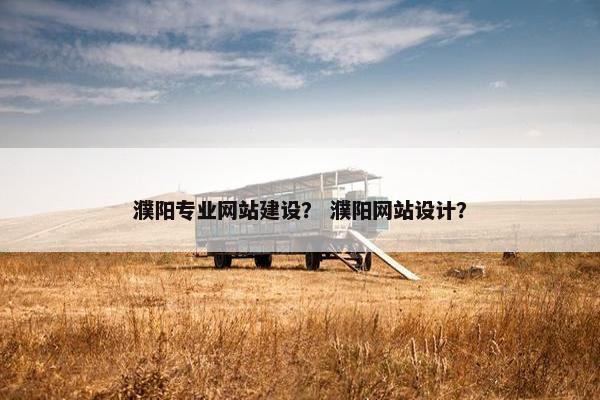 濮阳专业网站建设？ 濮阳网站设计？