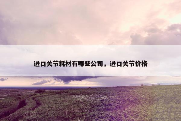 进口关节耗材有哪些公司，进口关节价格