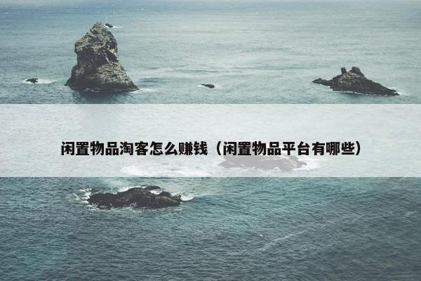 闲置物品淘客怎么赚钱（闲置物品平台有哪些）