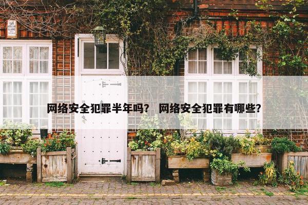 网络安全犯罪半年吗？ 网络安全犯罪有哪些？