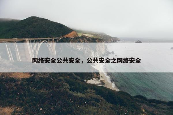 网络安全公共安全，公共安全之网络安全