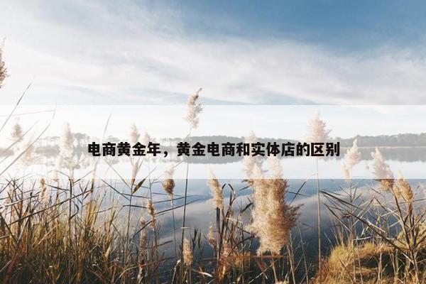电商黄金年，黄金电商和实体店的区别