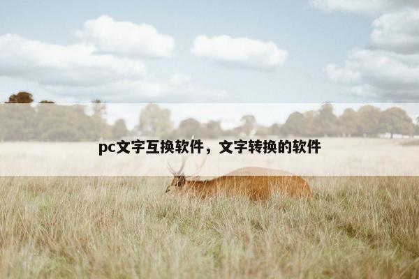 pc文字互换软件，文字转换的软件