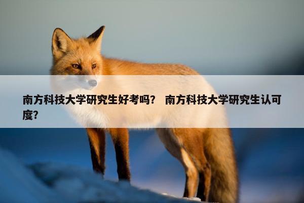 南方科技大学研究生好考吗？ 南方科技大学研究生认可度？