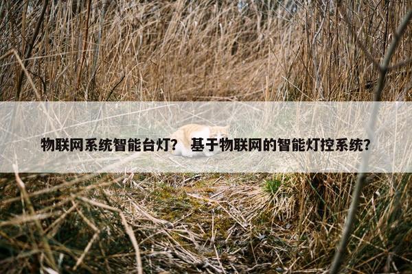 物联网系统智能台灯？ 基于物联网的智能灯控系统？