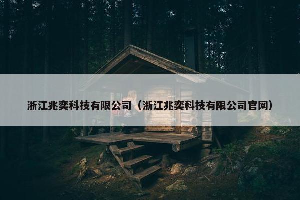 浙江兆奕科技有限公司（浙江兆奕科技有限公司官网）