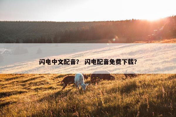 闪电中文配音？ 闪电配音免费下载？