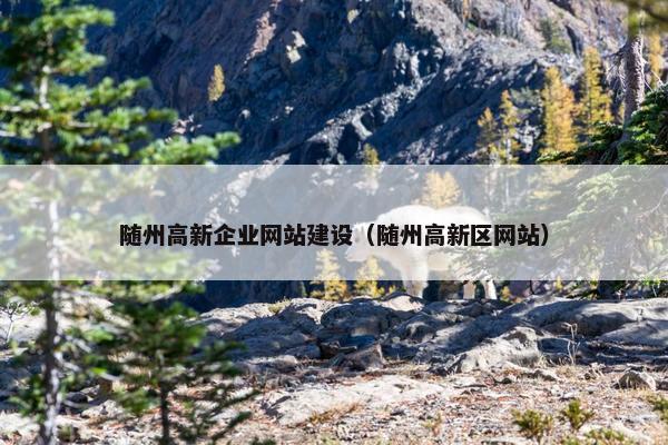 随州高新企业网站建设（随州高新区网站）
