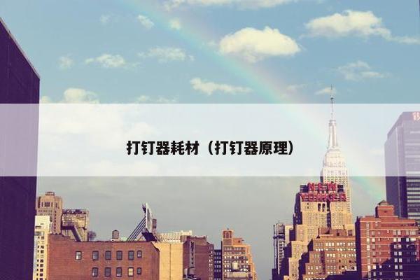 打钉器耗材（打钉器原理）