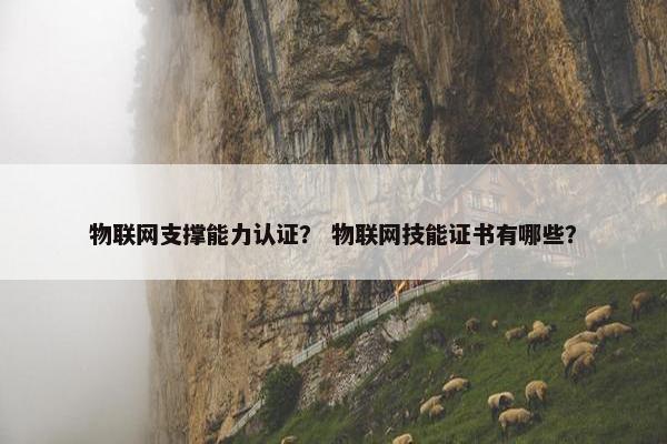 物联网支撑能力认证？ 物联网技能证书有哪些？