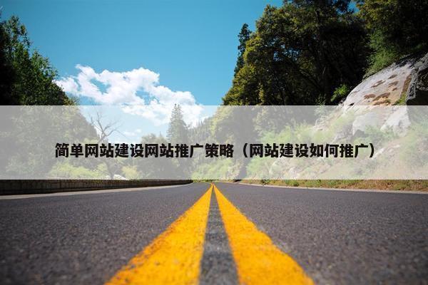 简单网站建设网站推广策略（网站建设如何推广）