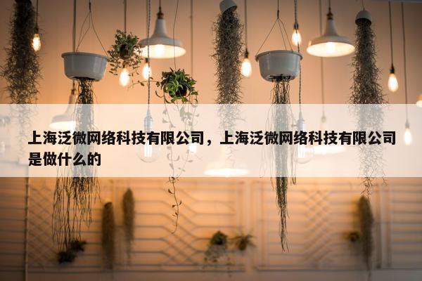 上海泛微网络科技有限公司,上海泛微网络科技有限公司是做什么的 上海泛微网络科技有限公司,上海泛微网络科技有限公司是做什么的
