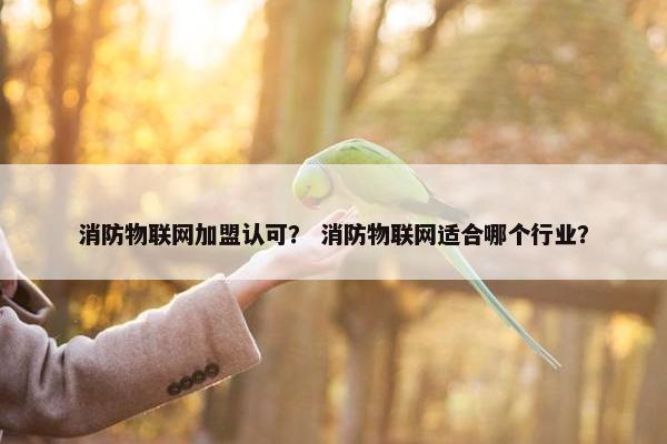消防物联网加盟认可？ 消防物联网适合哪个行业？