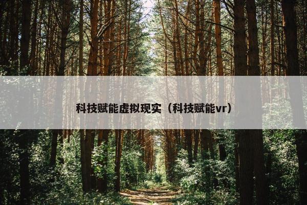 科技赋能虚拟现实（科技赋能vr）