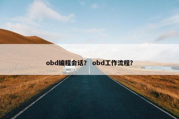 obd编程会话？ obd工作流程？