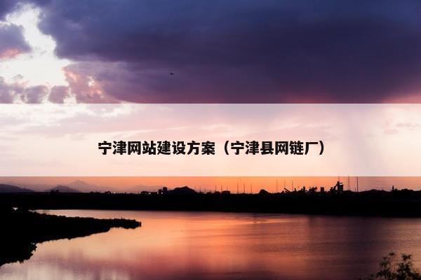 宁津网站建设方案(宁津县网链厂) 宁津网站建设方案(宁津县网链厂)