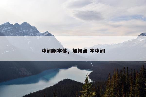 中间粗字体,加粗点 字中间 中间粗字体,加粗点 字中间