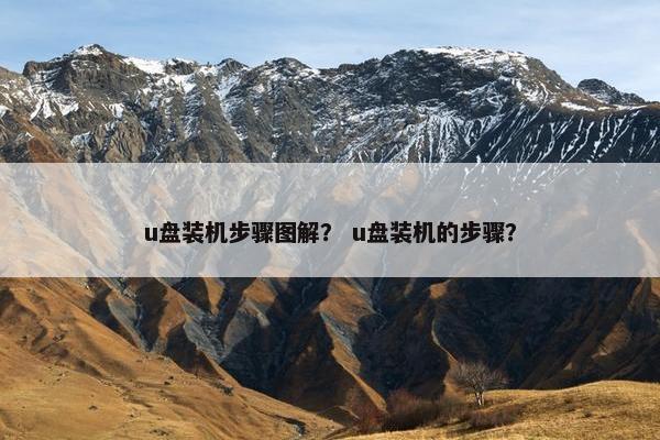 u盘装机步骤图解? u盘装机的步骤? u盘装机步骤图解? u盘装机的步骤?
