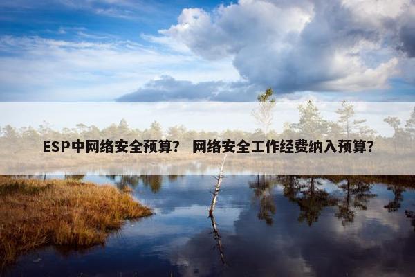 ESP中网络安全预算? 网络安全工作经费纳入预算? ESP中网络安全预算? 网络安全工作经费纳入预算?