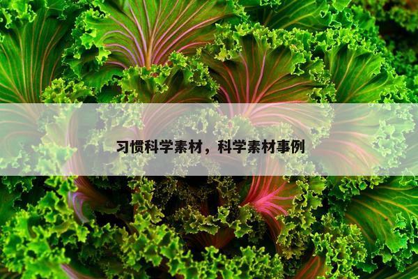 习惯科学素材，科学素材事例
