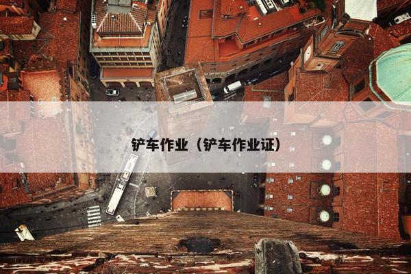 铲车作业(铲车作业证) 铲车作业(铲车作业证)