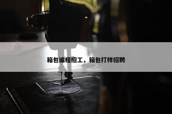 箱包编程招工,箱包打样招聘 箱包编程招工,箱包打样招聘