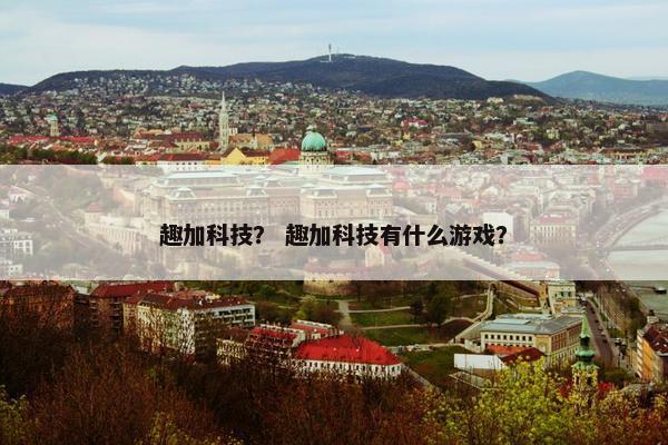 趣加科技? 趣加科技有什么游戏? 趣加科技? 趣加科技有什么游戏?