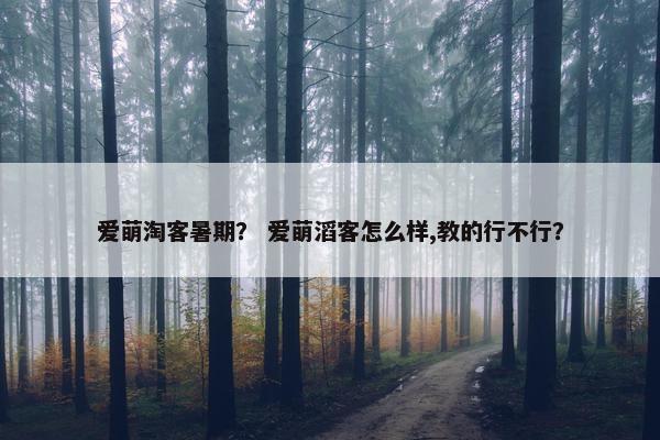 爱萌淘客暑期? 爱萌滔客怎么样,教的行不行? 爱萌淘客暑期? 爱萌滔客怎么样,教的行不行?