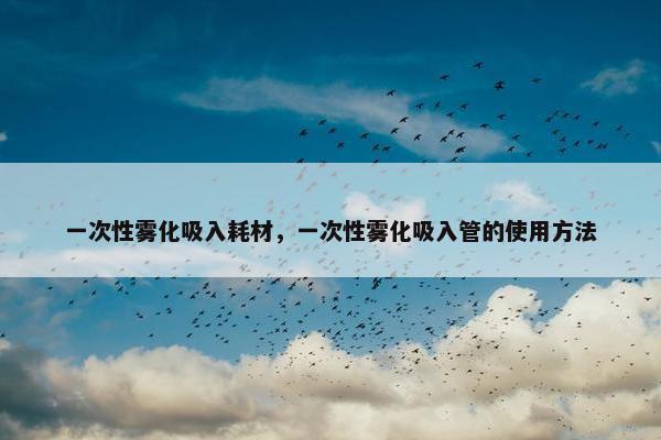 一次性雾化吸入耗材,一次性雾化吸入管的使用方法 一次性雾化吸入耗材,一次性雾化吸入管的使用方法