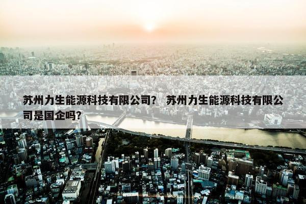 苏州力生能源科技有限公司？ 苏州力生能源科技有限公司是国企吗？