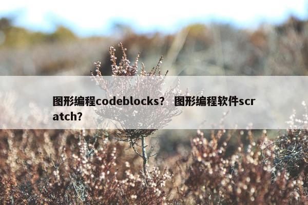 图形编程codeblocks? 图形编程软件scratch? 图形编程codeblocks? 图形编程软件scratch?