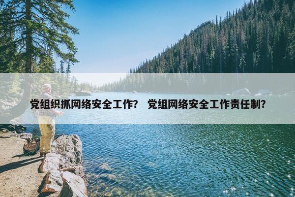 党组织抓网络安全工作? 党组网络安全工作责任制? 党组织抓网络安全工作? 党组网络安全工作责任制?