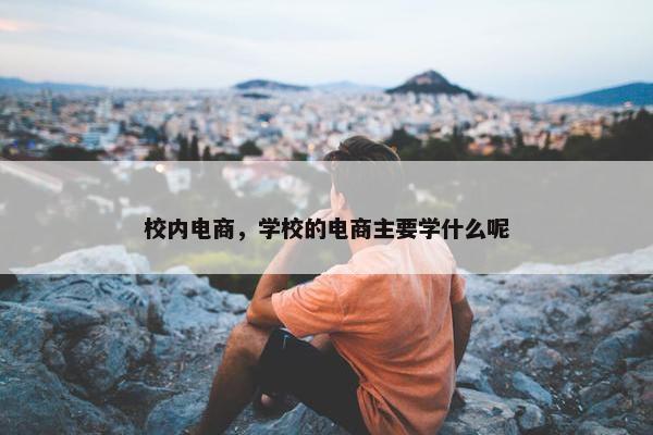 校内电商，学校的电商主要学什么呢
