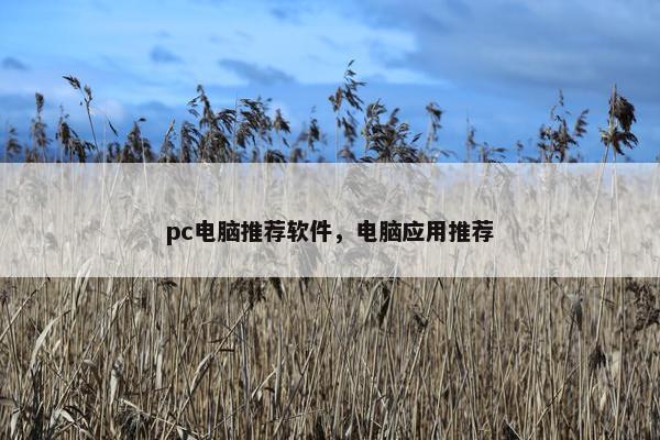 pc电脑推荐软件，电脑应用推荐