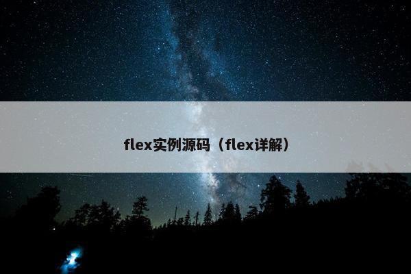 flex实例源码（flex详解）