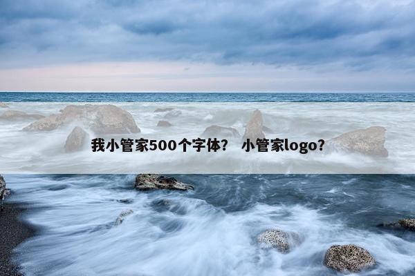 我小管家500个字体？ 小管家logo？
