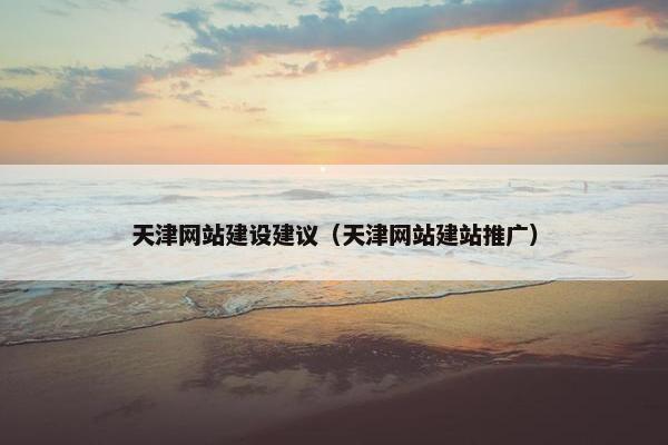 天津网站建设建议（天津网站建站推广）