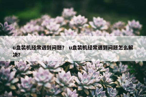 u盘装机经常遇到问题？ u盘装机经常遇到问题怎么解决？
