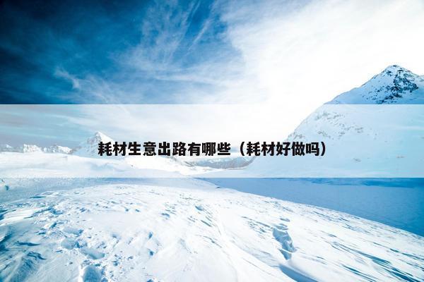 耗材生意出路有哪些（耗材好做吗）