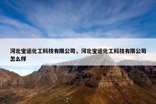 河北宝运化工科技有限公司,河北宝运化工科技有限公司怎么样 河北宝运化工科技有限公司,河北宝运化工科技有限公司怎么样