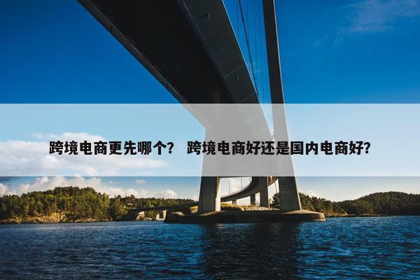 跨境电商更先哪个？ 跨境电商好还是国内电商好？