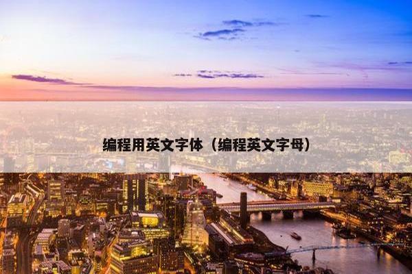 编程用英文字体（编程英文字母）