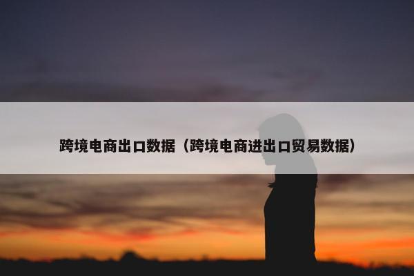 跨境电商出口数据(跨境电商进出口贸易数据) 跨境电商出口数据(跨境电商进出口贸易数据)