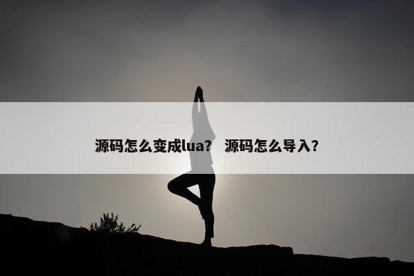 源码怎么变成lua？ 源码怎么导入？