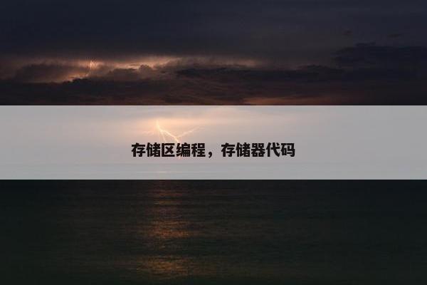 存储区编程，存储器代码