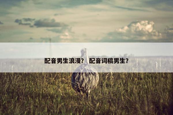 配音男生浪漫? 配音词稿男生? 配音男生浪漫? 配音词稿男生?